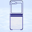 Θήκη για Samsung Galaxy Z Flip7 FE / Z Flip6, PC Case, διαφανής / μπλε