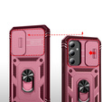 Θήκη για Samsung Galaxy S23 FE, CamShield Slide, ροζ / κόκκινο