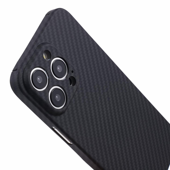 Θήκη για iPhone 15 Pro Max, Aramid Fiber Cover, μαύρη