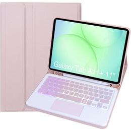 Θήκη με φωτιζόμενο πληκτρολόγιο Bluetooth και touchpad για Samsung Galaxy Tab A11+