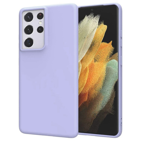 Θήκη για Samsung Galaxy S21 Ultra, Silicone Lite, λεβάντας