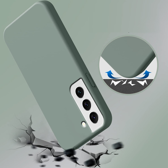 Θήκη για Samsung Galaxy S22 5G, Silicone Lite, σκούρα πράσινη