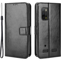 Θήκη με πτερύγιο για Ulefone Armor X10 / X10 Pro, Crazy Horse Wallet, μαύρη