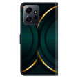 Θήκη με πτερύγιο για Xiaomi Redmi Note 12 4G, Wallet, πράσινη / χρυσή