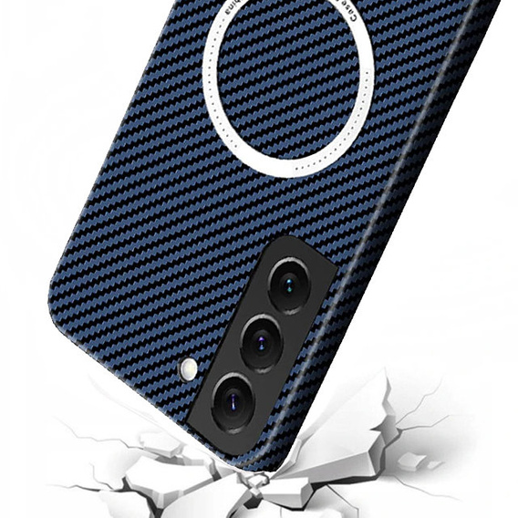 Θήκη για Samsung Galaxy S22, Magsafe Slim Carbon, μπλε