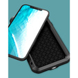 Love Mei Θήκη για iPhone 12 Pro Max, armored with glass, μαύρη