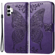 Θήκη με πτερύγιο για Samsung Galaxy A13 4G, Butterfly, μωβ