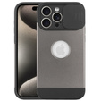 Θήκη για iPhone 15 Pro Max, ERBORD MagProtect Slide Camera, γκρι τιτανίου