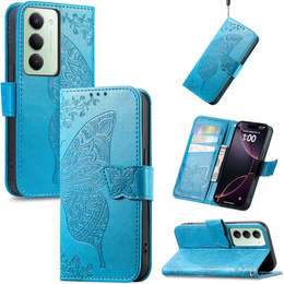 Θήκη με πτερύγιο για Xiaomi Redmi 15 5G / 4G, Butterfly, μπλε
