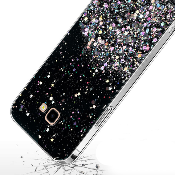 Θήκη για Samsung Galaxy J4 Plus, Glittery, μαύρη