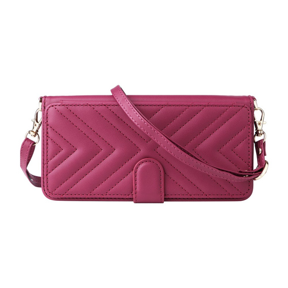 Θήκη με πτερύγιο για Xiaomi Poco F7 Pro, Crossbody Leather Wallet, μπορντό