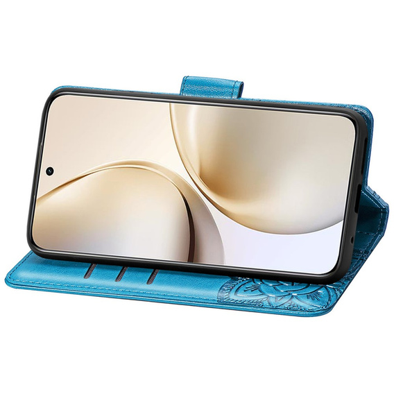 Θήκη με πτερύγιο για Realme 14 Pro 5G, Butterfly, μπλε