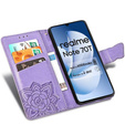 Θήκη με πτερύγιο για Realme Note 70T 4G, Butterfly, μωβ