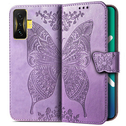 Θήκη με πτερύγιο για Xiaomi Poco F4 GT, Butterfly, μωβ