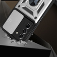 Θήκη για Samsung Galaxy S23 Plus, CamShield Slide, ασημένιο