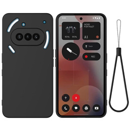 Θήκη για Nothing Phone 3a, Silicone Lite, μαύρη