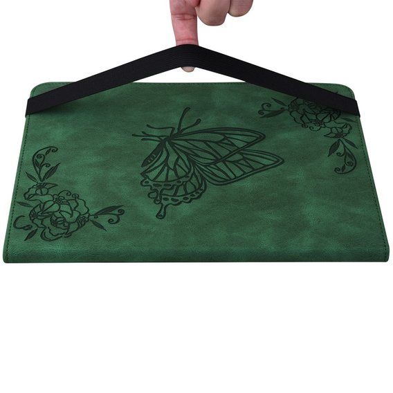 θήκη για το Lenovo Tab M11, Butterfly, πράσινη