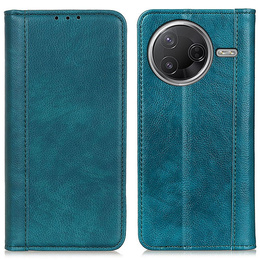 θήκη με πτερύγιο για Xiaomi Poco F7 Pro / F7 Ultra, Split Leather, πράσινη