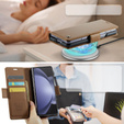 CASEME flip case για Samsung Galaxy Z Fold6 5G, Litchi Wallet, καφέ