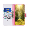 Θήκη με πτερύγιο για Samsung Galaxy M34, Wallet, colorful tree, λευκή