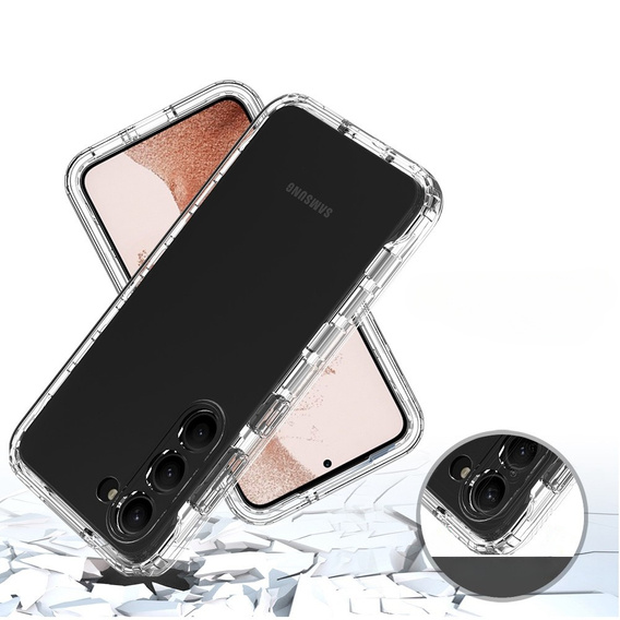 Θήκη για Samsung Galaxy S23, Shockproof, με μεμβράνη, διαφανής