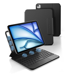 Θήκη με πληκτρολόγιο για iPad Air 11" 2025/2024 (7/6 γεν.) / Air 10,9" 2022/2020 (5/4 γεν.) / Pro 11" 2022/2021/2020/2018 (4/3/2/1 γεν.), Dexnor Magnetic Keyboard Touchpad