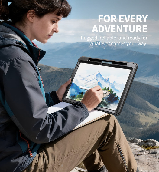 Θήκη Dexnor 360° με ιμάντα και θήκη για γραφίδα για iPad Air 11" 2025/2024 (7/6 γεν.)