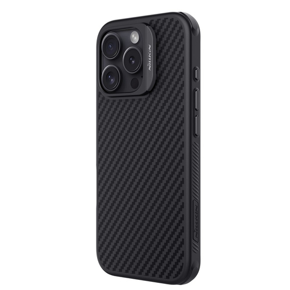 Θήκη για iPhone 16 Pro, θωρακισμένη Nillkin, Carbon Fiber, για Magsafe, μαύρη