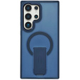 Θήκη για Samsung Galaxy S25 Ultra, Kickstand Matt Case, για MagSafe, μπλε + Γυαλί οθόνης