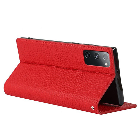 Δερμάτινη θήκη για Samsung Galaxy S20 FE, ERBORD Grain Leather, κόκκινη