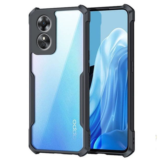 Θήκη για Oppo A17, AntiDrop Hybrid, μαύρη