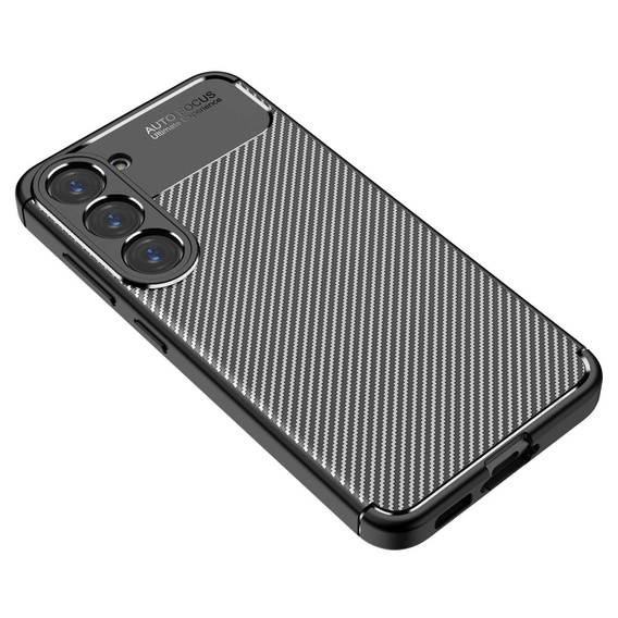 Θήκη για Samsung Galaxy S23, Carbon Gel, μαύρη