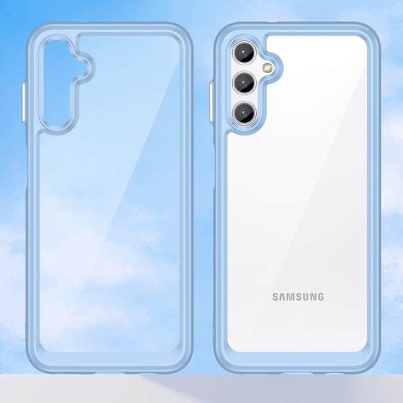 Θήκη για Samsung Galaxy A14 4G/5G, Fusion Hybrid, διαφανής / μπλε