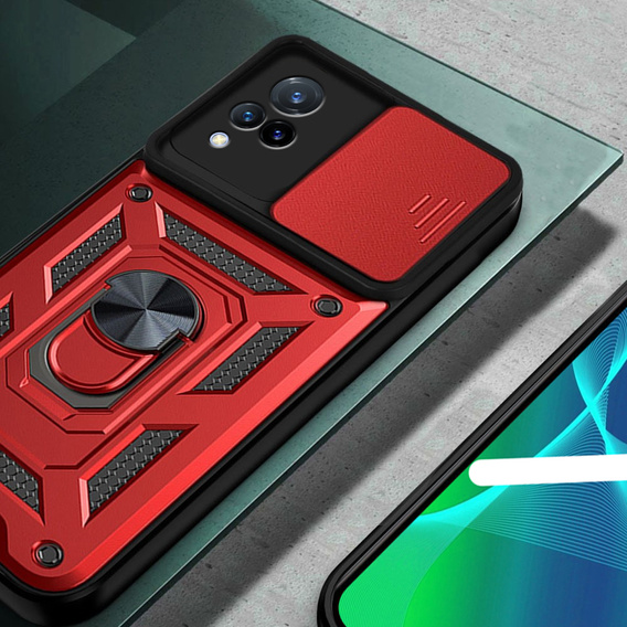 Θήκη για Vivo V21 5G, CamShield Slide, κόκκινο
