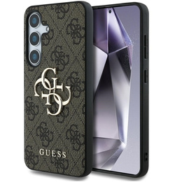 GUESS Θήκη για Samsung Galaxy S25, 4G Big Metal Logo, καφέ