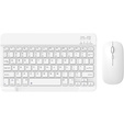 Das Set aus kabelloser Bluetooth Tastatur und Maus in Weiß