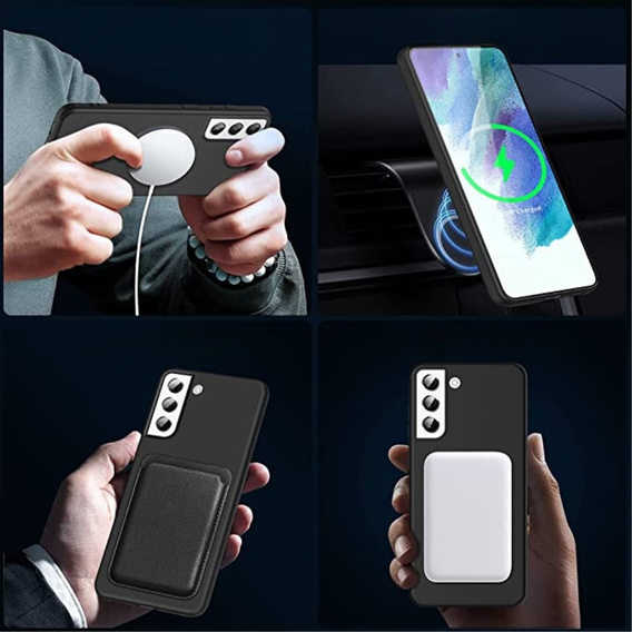 Θήκη για Samsung Galaxy S21 FE 5G, Silicone MagSafe, μαύρη