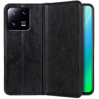 Θήκη για Xiaomi 13, Wallet Litchi Leather, μαύρη