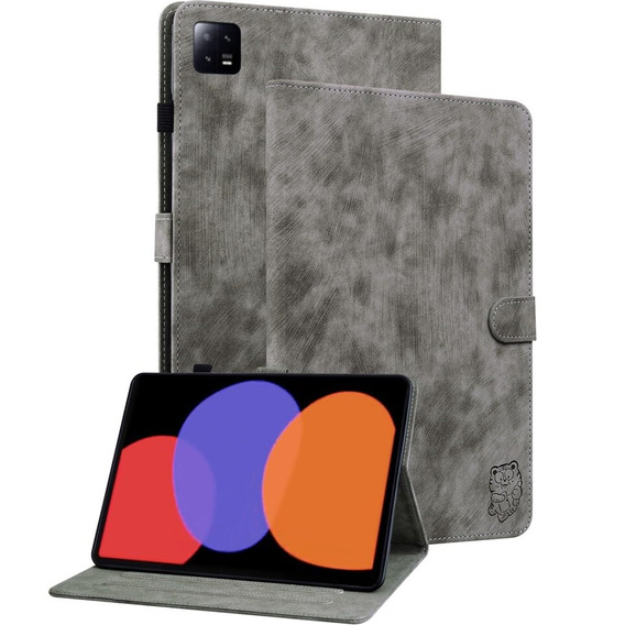 Θήκη για Xiaomi Pad 6, Wallet Pen Slot, γκρι