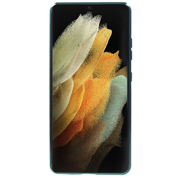 Μαγνητική θήκη MagSafe Dual Glass για Samsung Galaxy S21 Ultra, πράσινη