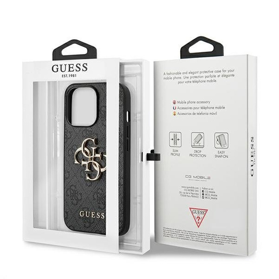 GUESS Θήκη για iPhone 13 / 13 Pro, 4G Big Metal Logo, γκρι