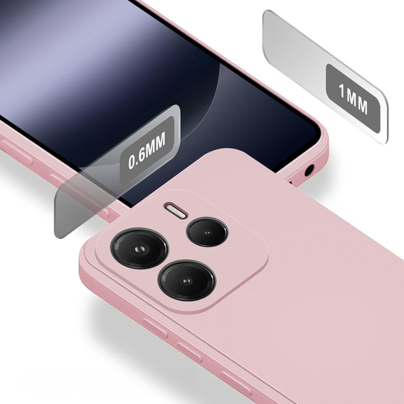 Θήκη για Xiaomi Redmi Note 14 4G, Silicone Lite, ροζ