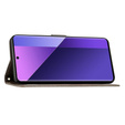 Θήκη με πτερύγιο για Xiaomi Redmi Note 13 Pro+, Butterfly, γκρι