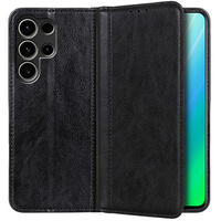 Θήκη για Samsung Galaxy S23 Ultra, Wallet Litchi Leather, μαύρη