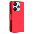 Θήκη με πτερύγιο για Xiaomi Redmi 13, Card Slot, κόκκινη