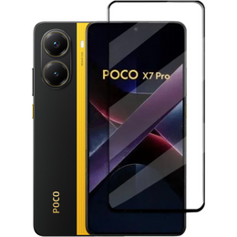 Μετριασμένο γυαλί 3D για Xiaomi Poco X7 Pro 5G, μαύρο πλαίσιο
