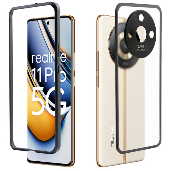 Θήκη για Realme 11 Pro 5G / Pro+ 5G, Frame Case, μαύρη
