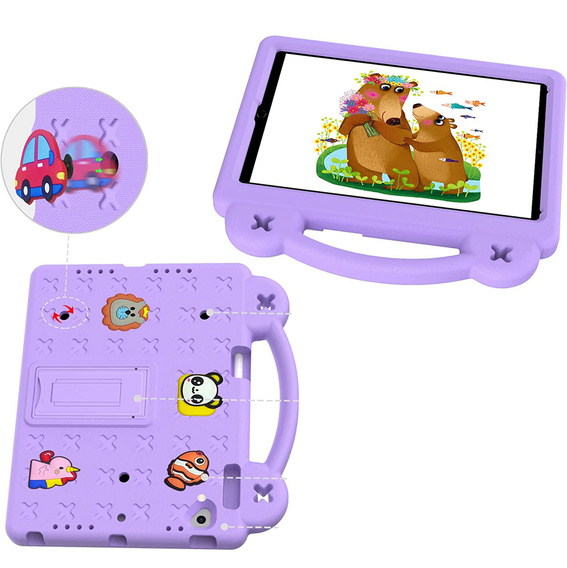 Παιδική θήκη για Lenovo Tab M10 X505F X605F / Tab P10-X705F/L / Huawei T5 10.1, Cute Patterns, με βάση, μωβ