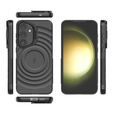 Θήκη για Samsung Galaxy S25, Ripple Kickstand, για MagSafe, μαύρο