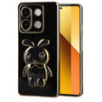 Θήκη για Xiaomi Redmi Note 13 5G, Rabbit, μαύρη + μετριασμένο γυαλί 9H